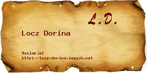 Locz Dorina névjegykártya