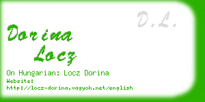dorina locz business card